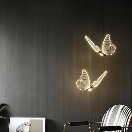 Celestiva Pendant Chandelier with Adjustable Suspension | Elegant Acrylic Wings for Serene Illumination