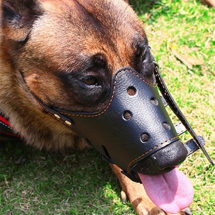 Leather Dog Muzzle with Adjustable Straps | Bite Proof Design for Safe and Comfortable Walks
