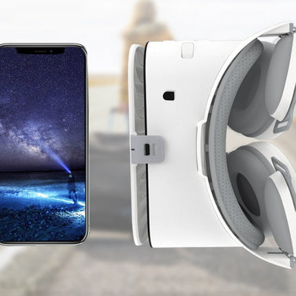 VR Bluetooth Headset for Gaming with 3D Glasses & Adjustable Fit | Immersive Virtual Reality Experience for All Ages