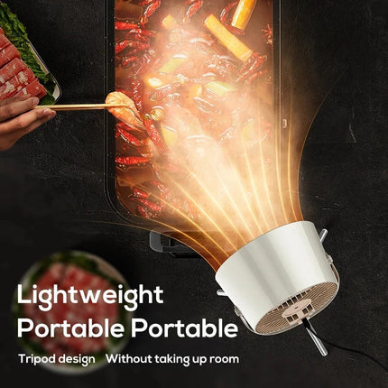 Portable Desktop Range Hood with USB Charging | Powerful Suction for Clean Cooking Fumes and Odors