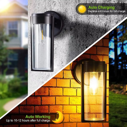 Solar Powered Wall Lights with Waterproof Design | Easy Installation for Charming Outdoor Ambiance
