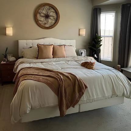 Linen Glow Wall Light with Remote Control & Dimmable Feature | Cordless Ambient Lighting for Relaxation and Decor