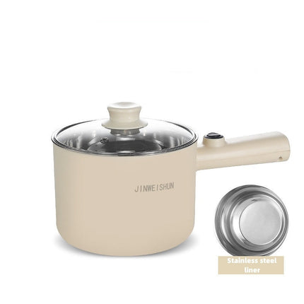 Portable Mini Electric Hot Pot with Keep-Warm Function | Stainless Steel Kitchen Cooker for Steaming and Boiling