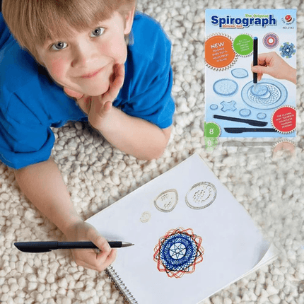 Drawing Gears Set with Design Ruler, Spiral Drawing Toy Kit in Tin, Arts and Crafts for Kids and Adults