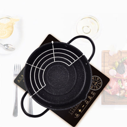 Oil-Saving Fryer with Non-Stick Coating for Healthier Cooking | Durable Iron Design for Easy Cleaning and Versatile Use