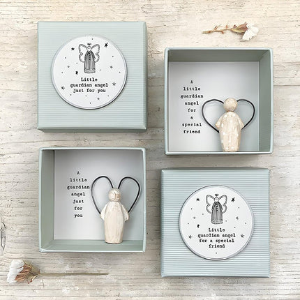 Guardian Angel Gift Box with Card, Wooden Angel Figurine – image 4