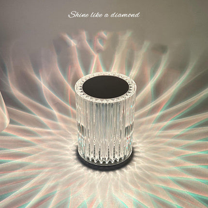 Faux Crystal LED Desk Lamp with RGB Lighting & Remote Control | Modern Touch Control for Customized Ambiance