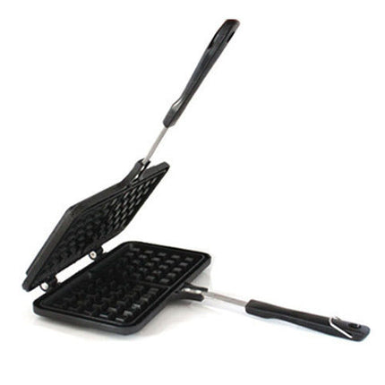 High-Temperature Resistant Non-Stick Waffle Bakeware with Locking Handle | Versatile Mold for Perfectly Shaped Waffles and More