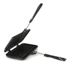 High-Temperature Resistant Non-Stick Waffle Bakeware with Locking Handle | Versatile Mold for Perfectly Shaped Waffles and More