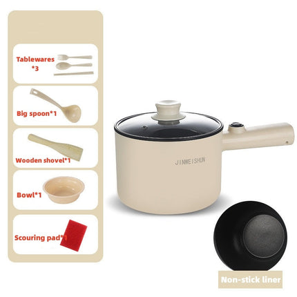 Portable Mini Electric Hot Pot with Keep-Warm Function | Stainless Steel Kitchen Cooker for Steaming and Boiling
