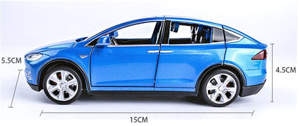 Tesla Model X Pull Back Car Model with Sound and Light Features | 1:32 Scale Toy for 3-6 Year Olds