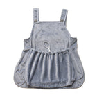 Soft Plush Pet Apron in Grey with Adjustable Straps | Comfortable Bomao Design for Small Pets