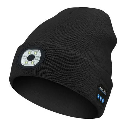 Bluetooth Beanie with LED Light, Warm Winter Hat with Light for Outdoor Night Use – image 6