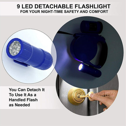 LED Dog Leash with Trash Bag Dispenser | 4.5m Retractable Leash for Nighttime Walks and Training