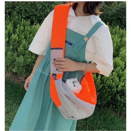 Adjustable Pet Backpack with Breathable Mesh for Comfortable Travel | Versatile Single or Double Shoulder Use