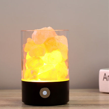 Himalayan Salt Crystal Lamp with Negative Ion Generator | Air Purifier and Stress Relief Night Light