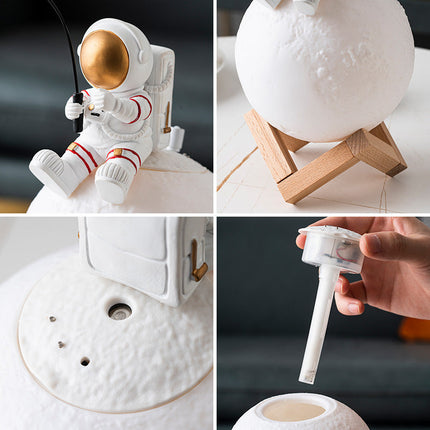 Astronaut Night Light Humidifier with Modern Nordic Design | Elegant Home Decoration for Healthier Air