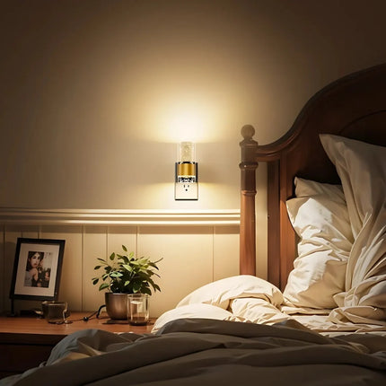 Sculptural Night Light with Automatic Dimming & Warm Glow | Elegant Acrylic Design for Cozy Ambiance