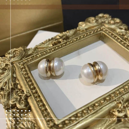Non Pierced Magnetic Stud Earrings for Women, Gold Plated Earrings with Cubic Zirconia