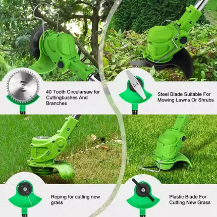 Cordless Grass Trimmer with Wheels, 4 in 1 Lawn Edger – image 9