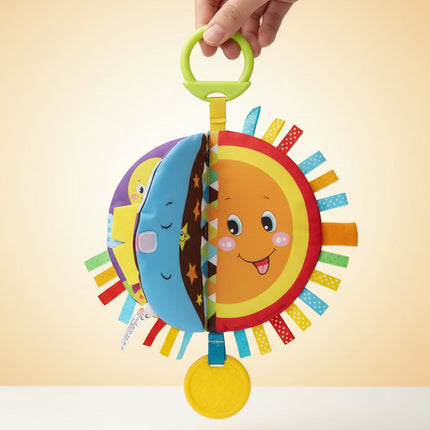 Baby Books for Newborn, Peekaboo Book with Silicone Teether, Infant Teething Toys, Baby Toys, Stroller Toys for Crib