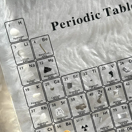 Real Elements Periodic Table Display with Integrated LED Lighting | Educational Acrylic Centerpiece for Science Enthusiasts