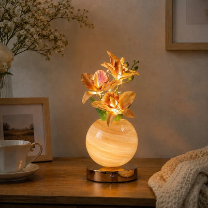 Illuminated Orchid Lamp with Adjustable Lighting | Elegant Centerpiece for Home Decor and Ambience