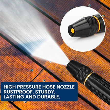 High Pressure Hose Nozzle, Heavy Duty Garden Hose Nozzle with 360 Rotation – image 5