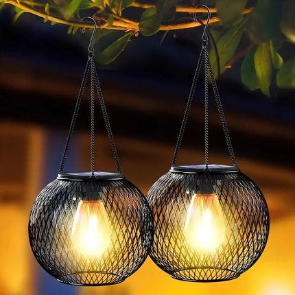 Solar-Powered Luminous Lantern with Automatic Dusk Sensor | Weather-Resistant Illumination for Outdoor Spaces
