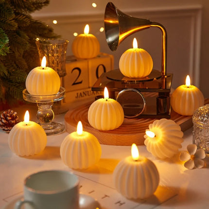 Flameless Block Candles with Realistic LED Lights | Safe, Elegant Ambiance for Home Décor and Special Occasions