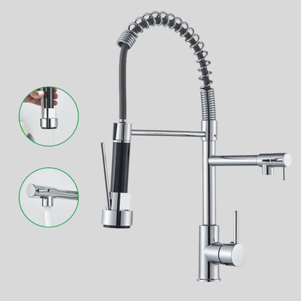 Pull Down Kitchen Faucet with Sprayer, Kitchen Sink Faucet for Hot and Cold Water – image 7