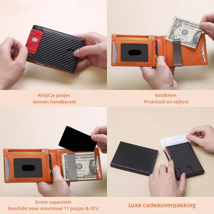 Slim RFID Blocking Wallet, Genuine Leather Wallet – image 5