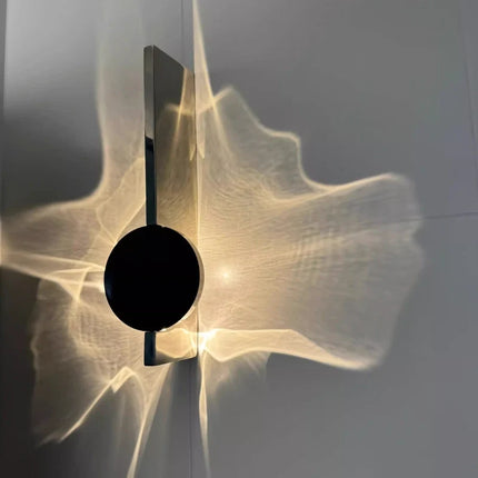 Adjustable Wall Sconce with Ripple Projection | Modern Aluminum & Stainless Steel Fixture for Ambient Lighting
