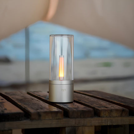 Dimmable Table Lamp with Clear Glass Body | Modern Lighting for Cozy Atmosphere