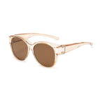 Transparent orange frame + brown lens