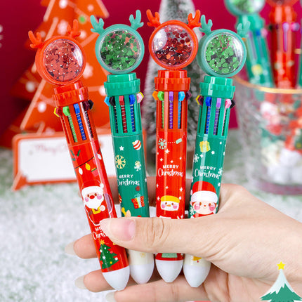 Christmas Glitter Pens, Cute Fancy Pens with Epoxy Resin Finish – image 5