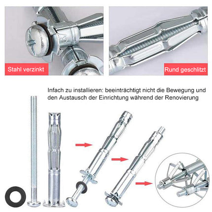Drywall Anchors with Screws, Galvanized Steel Molly Bolts – image 8