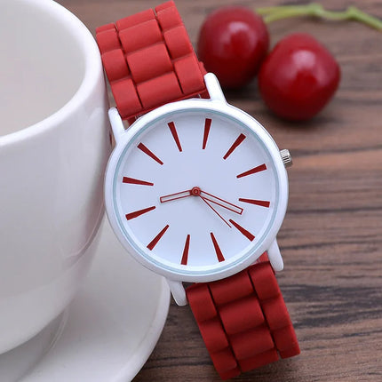 Mens Watch, Womens Watch, Minimalist Quartz Wristwatch with Silicone Band, Unisex Analog Wristwatch