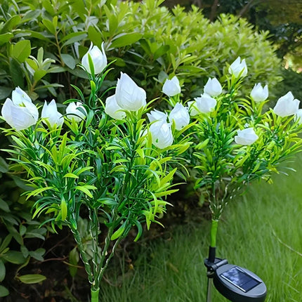 Solar Flower Lights for Garden with Timeless Floral Design | Durable Outdoor Décor for Enchanting Nighttime Glow