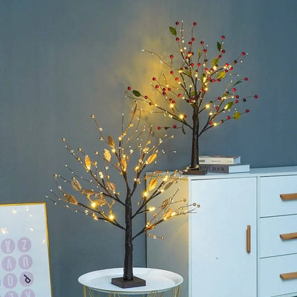Spring Tree Accent with Warm White LED Lights | Elegant Seasonal Decor for Personalized Home Ambiance