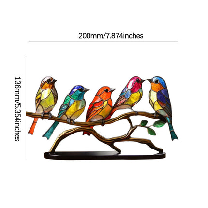 Bird Ornament on Branch, Colorful Desk Accessories – image 8