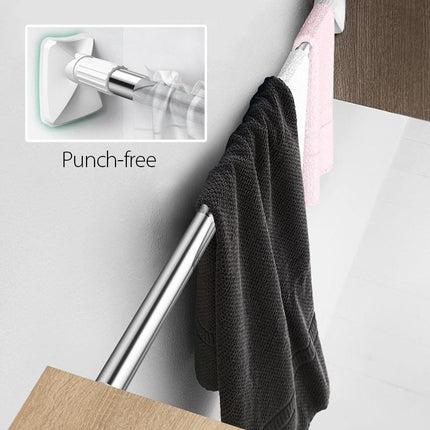 Adjustable Closet Rod No Drill, Telescopic Hanger Bar – image 7