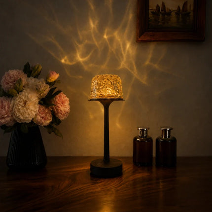 Northern Lights Projector Lamp with 16 Customizable Colors | Elegant Table Lamp for Captivating Atmosphere