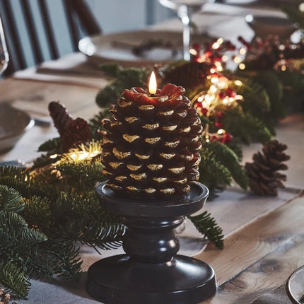 Flameless Pinecone Candles with Remote Control & Timer | Nature-Inspired Ambiance for Cozy Spaces