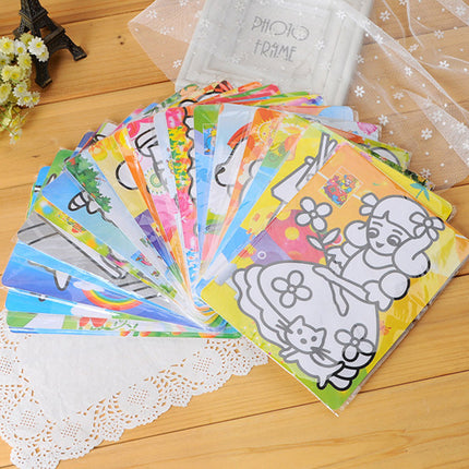 Sand Painting Kit, Sand Art for Kids with Coloring Sand, Arts and Crafts for Kids with Cartoon Patterns