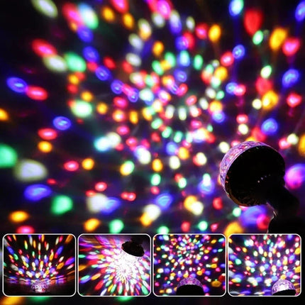 RGB Rotating Disco Bulb with Dazzling Strobe Effect | Transform Spaces into Colorful Dance Floors