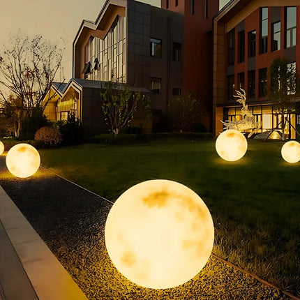 IP65 Waterproof Moon Garden Light with 16 Colors | Remote-Controlled Solar & USB Rechargeable for Outdoor Ambiance