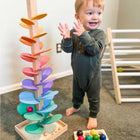 Toddler Toys, Wooden Musical Toy with Sound Tree and 10 Baubles, Cause and Effect Toys for 1 Year Old and Up