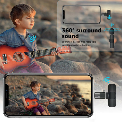 Ultra-Low Latency Wireless Microphone with Intelligent Noise Reduction | Easy Plug-and-Play for Live Broadcasts and Interviews