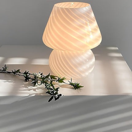 Hand-Blown Glass Lamp with Unique Patterns | Dimmable Lighting for Elegant Home Ambiance